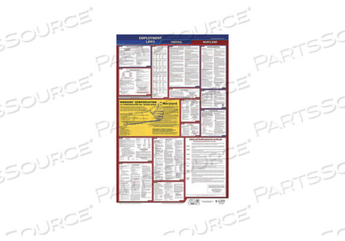 OEM#: 300-MD-1LABORLAW ПЛАКАТ FED/STA MD ENG 26INH 1YR от J.J. Keller & Associates