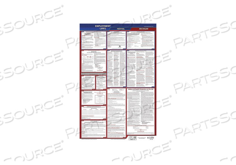 OEM#: 300-MI-1LABORLAW POSTER FED/STA MI ENG 26INH 1YR от J.J. Keller & Associates