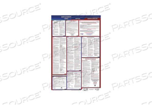 OEM#: 300-NC-3LABORLAW ПЛАКАТ FED/STA NC ENG 26INH 3YR от J.J. Keller & Associates