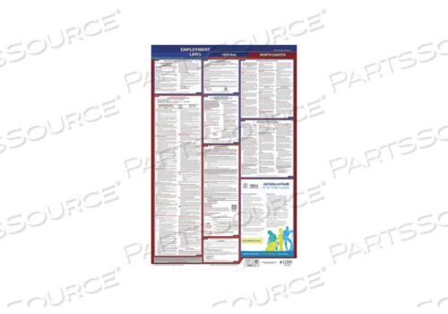 OEM#: 300-ND-1LABORLAW ПЛАКАТ FED/STA ND ENG 26INH 1YR от J.J. Keller & Associates