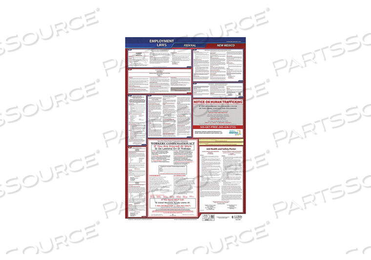 OEM#: 300-NM-1LABORLAW POSTER FED/STA NM ENG 26INH 1YR от J.J. Keller & Associates