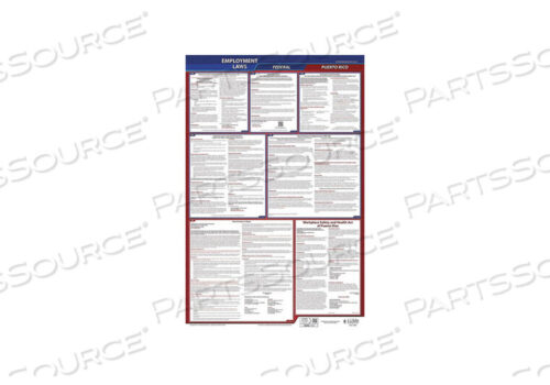 OEM#: 300-PRLABORLAW POSTER FED/STA PR ENG 40WX26INH от J.J. Keller & Associates