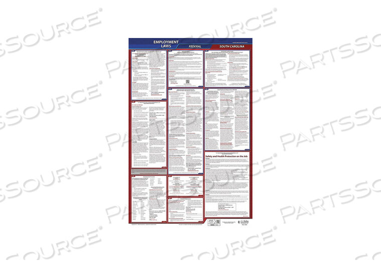 OEM#: 300-SC-3LABORLAW ПЛАКАТ FED/STA SC ENG 26INH 3YR от J.J. Keller & Associates