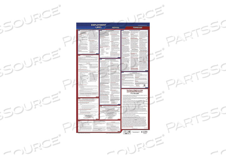 OEM#: 300-TNLABORLAW POSTER FED/STA TN ENG 40WX26INH от J.J. Keller & Associates