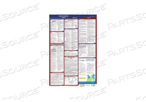 OEM#: 300-TXWC-1LABORLAW POSTER STA TX ENG 40WX26INH 1YR от J.J. Keller & Associates