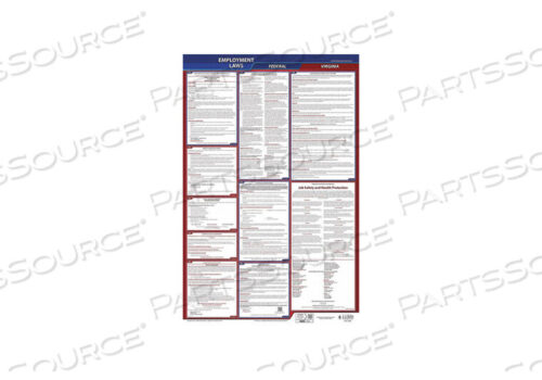 OEM#: 300-VA-3LABORLAW ПОСТЕР FED/STA VA ENG 26INH 3YR от J.J. Келлер и партнеры