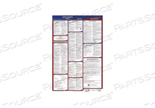 OEM#: 300-WA-1ПЛАКАТ С ТРУДОВЫМ ЗАКОНОМ FED/STA WA ENG 26INH 1YR от J.J. Keller & Associates