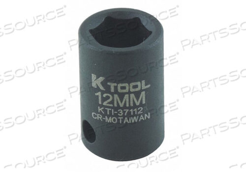OEM#: KTI-37112IMPACT SOCKET METRIC 12MM 1-3/16IN.L HEX by KTI