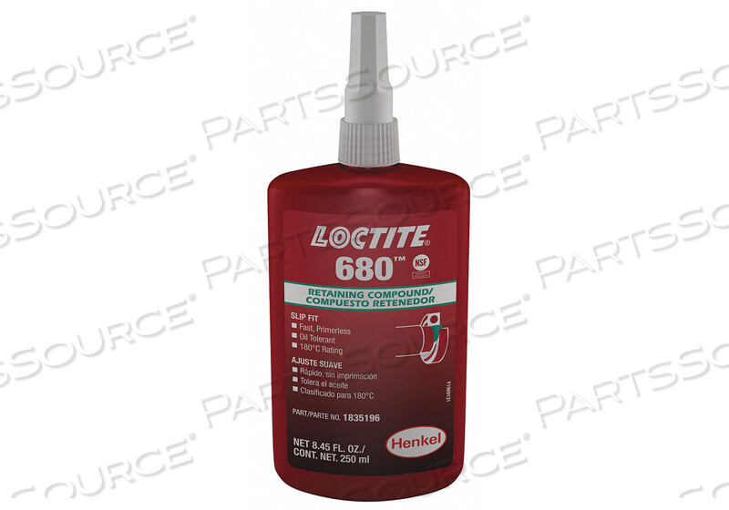 OEM#: 1835196680 ФИКСИРУЮЩИЙ СОСТАВ, SLIP FIT/ВЫСОКАЯ ПРОЧНОСТЬ/ВЫСОКАЯ ВЯЗКОСТЬ, 250 МЛ БУТЫЛКА, КОЛ-ВО В УПАКОВКЕ: 10 В КОРОБКЕ, СТАРЫЙ НОМЕР ДЕТАЛИ: 68060 от Loctite Brand