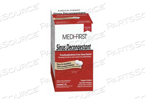 OEM#: 80933SINUS AND ALLERGY TABLET PK100 by Medi-First