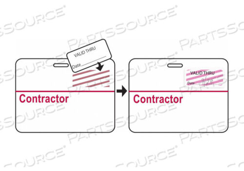 OEM#: 95641D0063 CLIP/BADGES 1 DAY RED/WHITE PK500 от Brady Americas