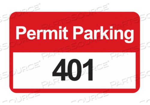 OEM#: 96253Бампер для парковочных разрешений, белый/красный PK100 от Brady Americas