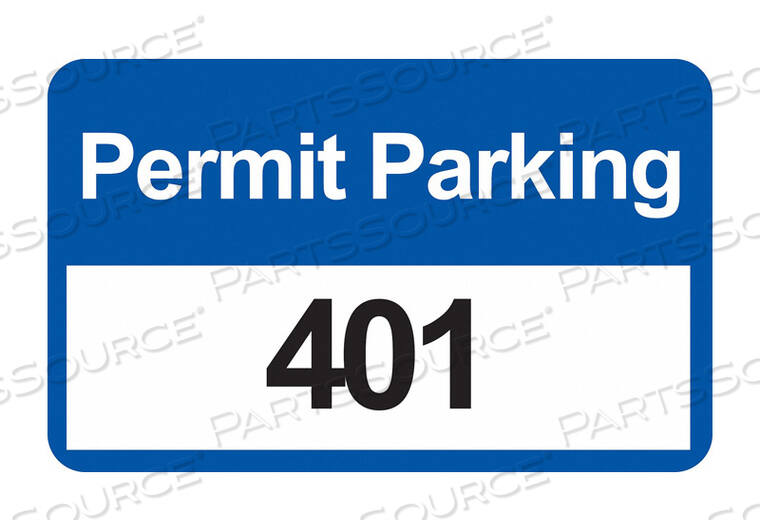 OEM#: 96249Бампер для парковочных разрешений, белый/синий PK100 от Brady Americas