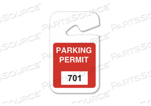 OEM#: 96277РАЗРЕШЕНИЕ НА ПАРКОВКУ ЗАДНЕГО ВИДА 701-800 БЕЛЫЙ/КРАСНЫЙ от Brady Americas