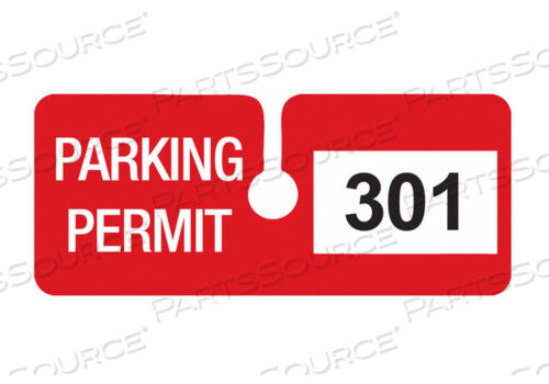 OEM#: 96291РАЗРЕШЕНИЕ НА ПАРКОВКУ ЗАДНЕГО ВИДА БЕЛО-КРАСНОЕ PK100 от Brady Americas