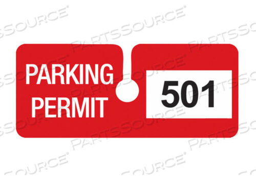 OEM#: 96293РАЗРЕШЕНИЕ НА ПАРКОВКУ ЗАДНЕГО ВИДА БЕЛО-КРАСНОЕ PK100 от Brady Americas