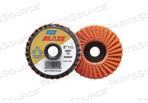 OEM#: 77696090160J5072 ЛЕПЕСТКОВЫЙ ДИСК CRS GRIT 36 TY 2 3IN BLAZE от Norton | Saint-Gobain Abrasives
