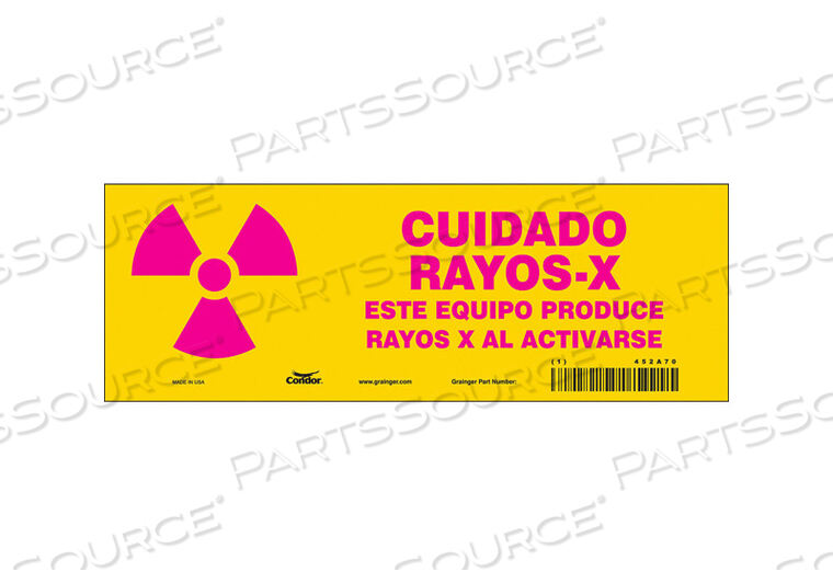 OEM#: 452A70ЗНАК РАДИАЦИОННОЙ БЕЗОПАСНОСТИ, ПРЕДУПРЕЖДЕНИЕ, НАКОНЕЧНИК 3-1/2 H от Condor