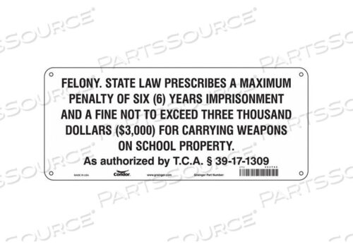 OEM#: 453T65Знак «НЕТ СКРЫТОГО ОРУЖИЯ» 14 Ш 6 В от Condor