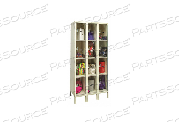 OEM#: USVP3228-4A-PTBOX LOCKR CLRVIEW 3 WIDE 4 TIER TAN от Hallowell