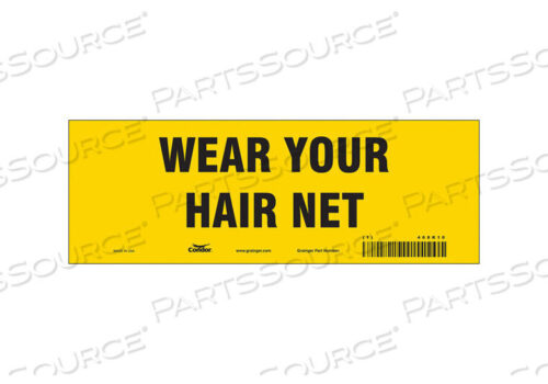 OEM#: 468K10SAFETY SIGN 10 W 3-1/2 H 0.004 THICK by Condor