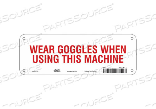 ЗНАК БЕЗОПАСНОСТИ 10 ШX3-1/2 В 0,032 ТОЛЩИНА