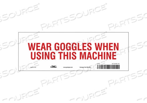 ЗНАК БЕЗОПАСНОСТИ 10 ШX3-1/2 В 0,004 ТОЛЩИНА