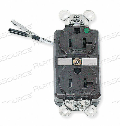 OEM#: HBL8300SGARECEPTACLE DUPLEX 20A 5-20R 125V BROWN by Hubbell Incorporated, Wiring Device-Kellums