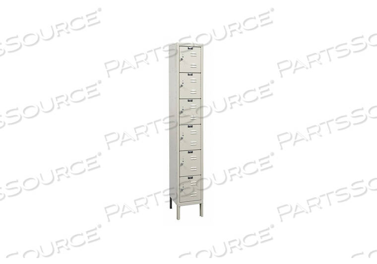 OEM#: U1258-6G-A-PTBOX LOCKR LVRED 1 WIDE 6 TIER TAN от Hallowell