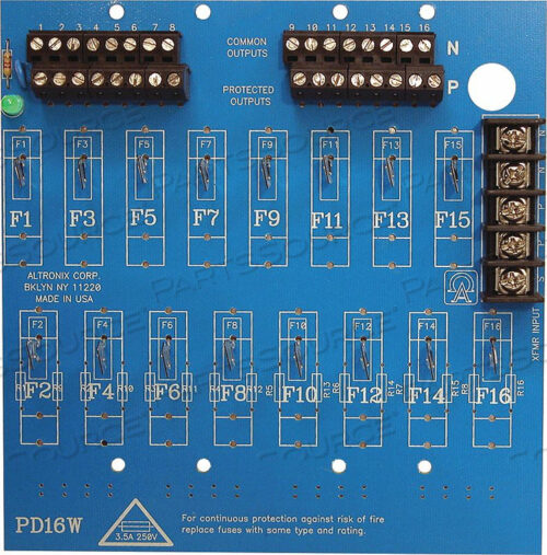 OEM#: PD16WCBPOWER DIST MODULE 16 OUTPUT PTC от Altronix Corporation