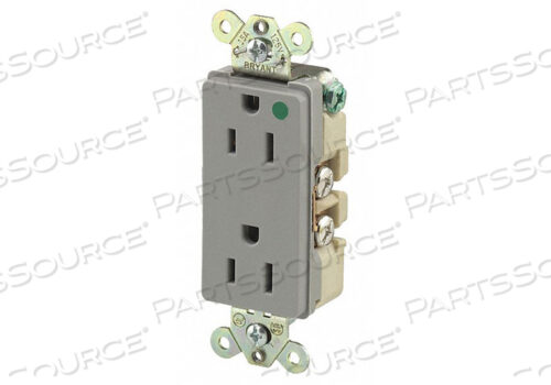 OEM#: 9200GRYРОЗЕТКА СЕРАЯ 15A ЗАДНЯЯ/БОКОВАЯ 125VAC от Hubbell Power Systems