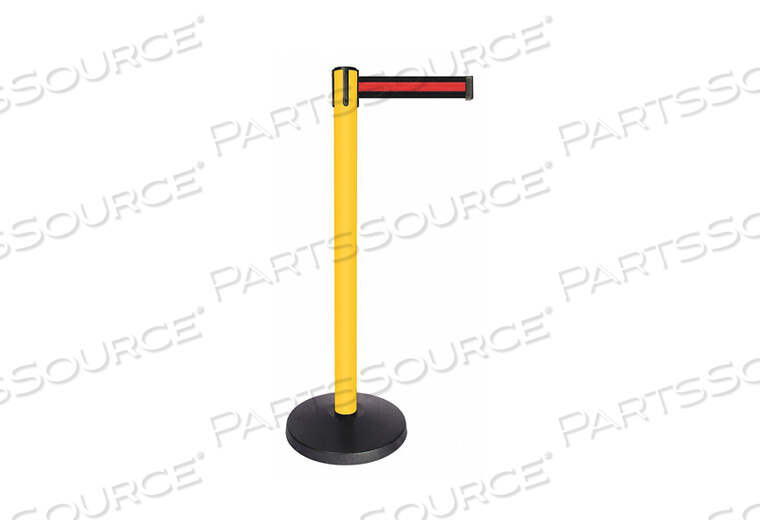 OEM#: QPLUS-35-S2BARRIER POST YLLW BLACK/RED STRIP BELT от Queueway