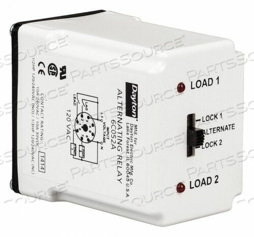 OEM#: 6C052ПЕРЕМЕННОЕ РЕЛЕ 120 В ПЕРЕМЕННОГО ТОКА DPDTCROSS-WIRED от DAYTON ELECTRIC MANUFACTURING CO