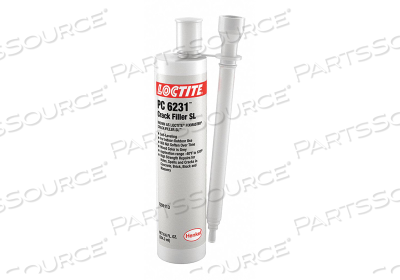 OEM#: 1291113CRACK FILLER SL, ТИП: 2-КОМПОНЕНТНЫЙ, ЦВЕТ: СЕРЫЙ, РАЗМЕР: КАРТРИДЖ 8,6 УНЦИЙ, КОЛИЧЕСТВО В УПАКОВКЕ: 1 ШТ. - 12 ШТ. В КОРОБКЕ от бренда Loctite