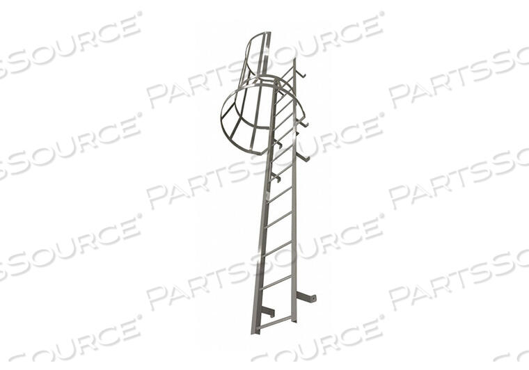 OEM#: M14SC L9 C1 ФИКСИРОВАННАЯ ЛЕСТНИЦА С КАРКАСОМ БЕЗОПАСНОСТИ 13 ФУТОВ 3 ДЮЙМА H от Cotterman