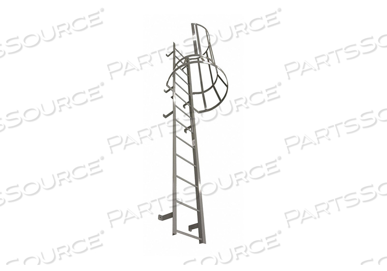 OEM#: M19SC L10 C1 ФИКСИРОВАННАЯ ЛЕСТНИЦА С КАРКАСОМ БЕЗОПАСНОСТИ 18 ФУТОВ 3 ДЮЙМА H от Cotterman