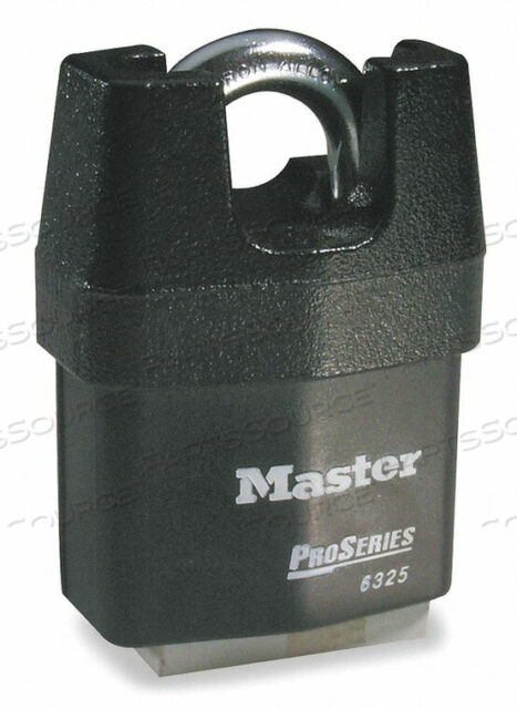 OEM#: 6325KAKEYED НАВЕСНОЙ ЗАМОК 7/8 В ПРЯМОУГОЛЬНИК ЧЕРНЫЙ от Master Lock