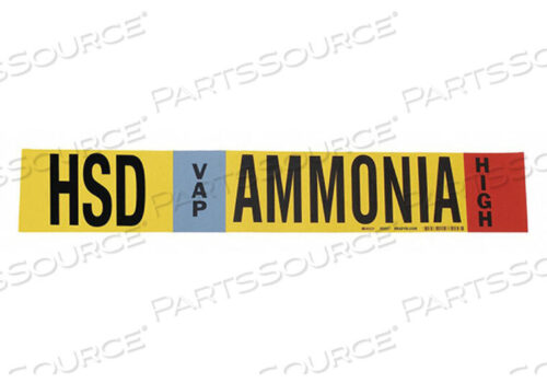 OEM#: 90427 АММИАЧНЫЙ МАРКЕР ДЛЯ ТРУБОПРОВОДОВ HSD 1 ДО 2-1/2 ДЮЙМОВ PK4 от Brady Americas