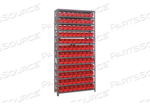 OEM#: 1875-103RDE1515 СТЕЛЛАЖ ДЛЯ ЯЩИКОВ ОБЩАЯ ВЫСОТА 75, 96 ЯЩИКОВ, КРАСНЫЙ от Quantum Storage Systems