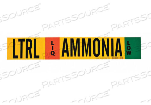 OEM#: 90454 АММИАЧНЫЙ МАРКЕР ТРУБОПРОВОДОВ LTRL 8 ДЮЙМОВ И ВЫШЕ от Brady Americas