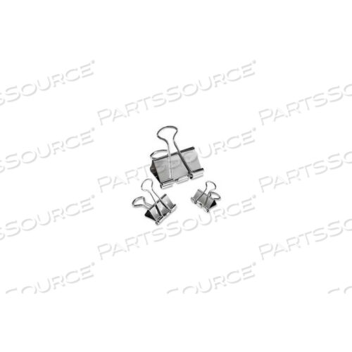 СТАЛЬНЫЕ ПРЕЗЕНТАЦИОННЫЕ ЗАЖИМЫ, РАЗНЫЕ РАЗМЕРЫ, СЕРЕБРЯНЫЕ, 30 ШТ./УПАКОВКА