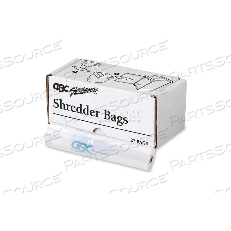 OEM#: 176501019-ГАЛЛОННЫЙ ПЛАСТИКОВЫЙ ПАКЕТ ДЛЯ ИЗМЕЛЬЧИТЕЛЕЙ БУМАГИ В ОФИСЕ, 25 ПАКЕТОВ/УПАКОВКА от Swingline GBC