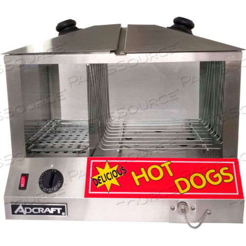 ADCRAFT - ПАРОВАРКА И РАЗОГРЕВАТЕЛЬ ДЛЯ ХОТ-ДОГОВ, 100 ХОТ-ДОГОВ/36-48 БУЛОЧЕК, 120 В