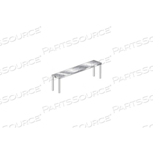 AEROSPEC 14 GAUGE SINGLE OVERSHELF 304 STAINLESS STEEL - NSF 48W X 10D
