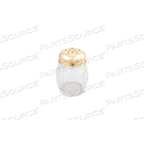 6 УНЦИЙ. ШЕЙКЕР ДЛЯ СЫРА С ЗОЛОТОЙ ВЕРХОМ, СТЕКЛО SWIRL, 12 УПАКОВКА