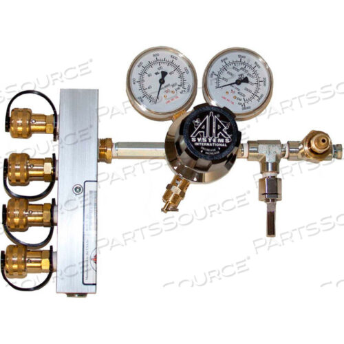 РЕГУЛЯТОР/КОЛЛЕКТОР ВОЗДУХА ДЛЯ ДЫХАНИЯ С 4 ВЫХОДАМИ, 6000 PSI, SCHRADER, HP-CW1-702