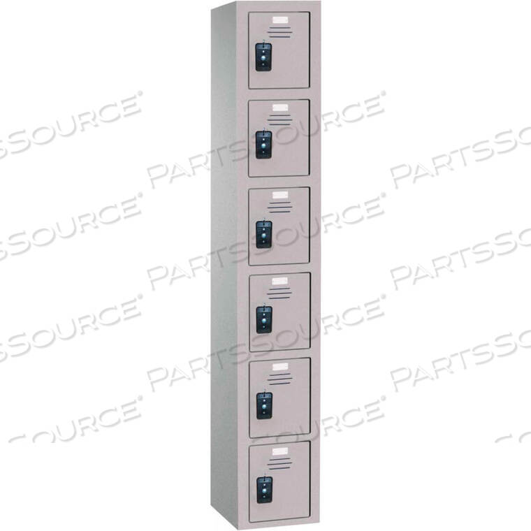 OEM#: 11-961212720 9237STORAGE TRADITIONAL PLASTIC LOCKER 11-961212720 - SIX TIER 12 X 12 X 12 1-WIDE CHARCOAL by Asi Group