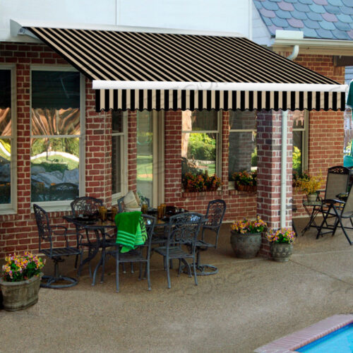 РУЧНОЙ ВЫДВИЖНОЙ МАРКИЗ 12Ш X 10Г X 10В ЧЕРНЫЙ/БЕЖЕВЫЙ