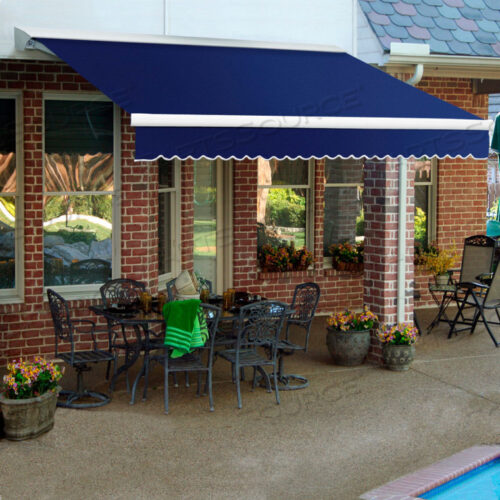 ВЫДВИЖНОЙ МАРКИЗ С РУЧНЫМ УПРАВЛЕНИЕМ 14Ш X 10Г X 10В ТЕМНО-СИНИЙ