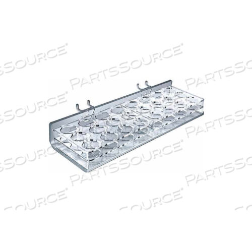 24-SLOT MASCARA & COSMETIC TRAY, PGBRD/SLATWALL, 12 X 2, ACRYLIC - PKG QTY 2